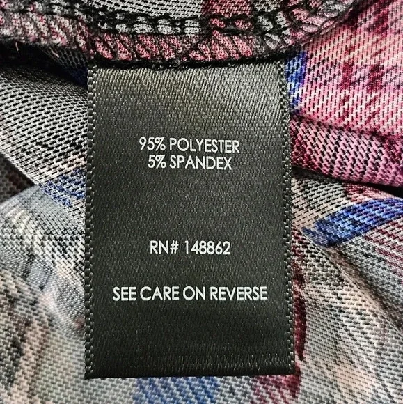 Torrid Size 0 Women's Large 12 Purple Plaid Mock Neck Sheer Chiffon Grunge Dress - Picture 5 of 7